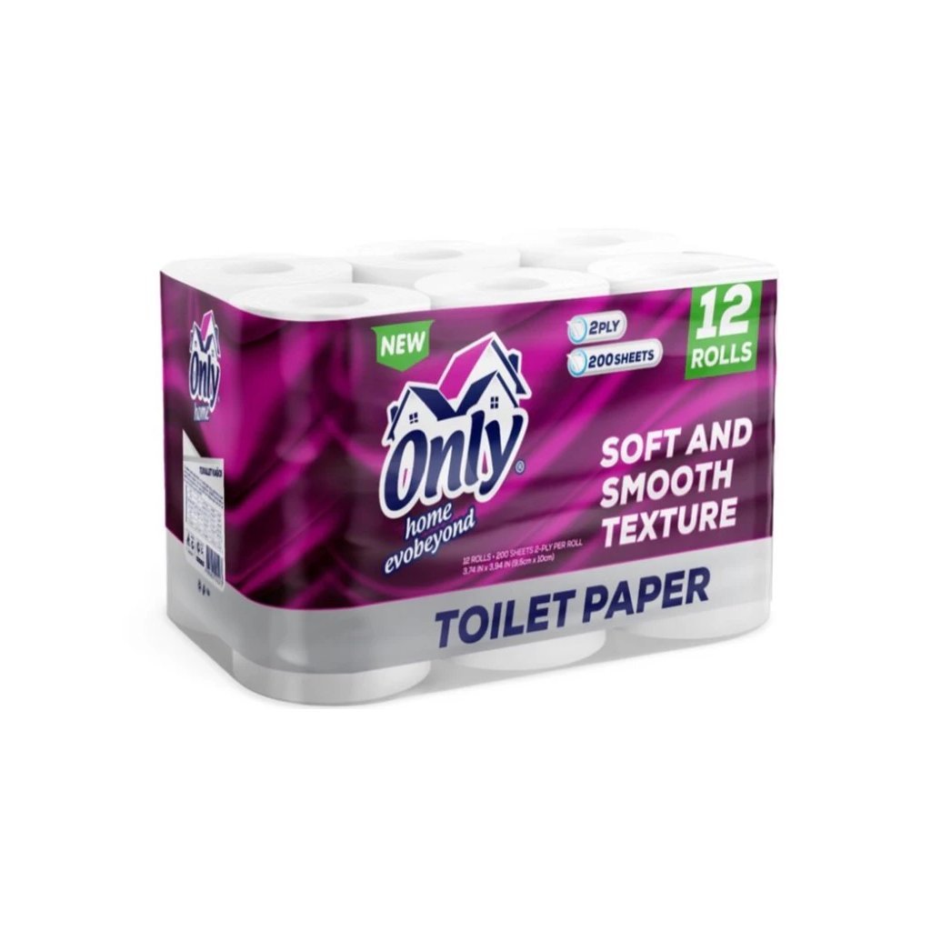 Only toilet paper — 12 rolls, 2-ply, 200 sheets, exclusive US import by Imtrex Inc.